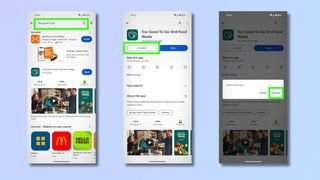 لقطة شاشة توضح كيفية إلغاء تثبيت التطبيقات على هاتف Android - إدارة التطبيقات والأجهزة في متجر Play