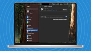 إعداد ChatGPT مع Siri في نظام التشغيل macOS Sequoia.