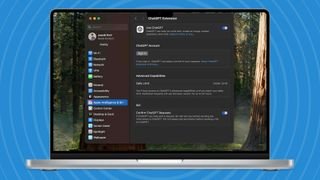 خيارات ChatGPT في نظام التشغيل macOS Sequoia.