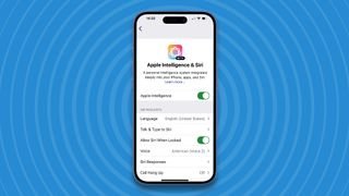 إعدادات Apple Intelligence على iPhone.