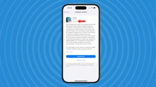 لقطة شاشة للخطوات اللازمة لتنزيل iOS 18