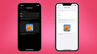 إعدادات Haptic Touch في iOS 17