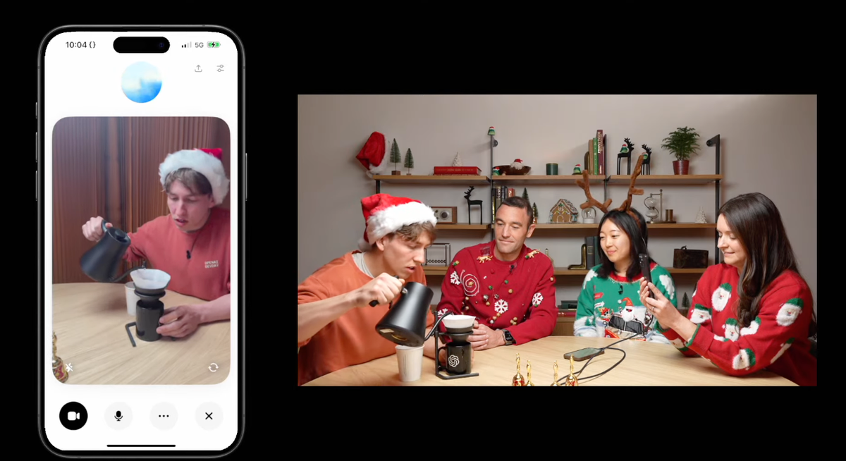 Using Advanced Voice Mode in ChatGPT to learn how to make coffee with a French Press.