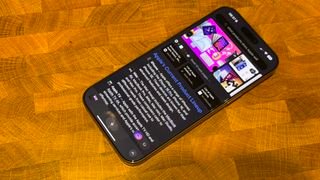 بحث القوس على iPhone 16 Pro Max