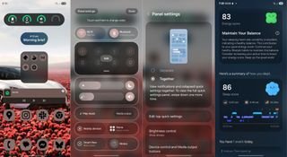 عدة لقطات من Samsung Galaxy S25 Ultra تعرض واجهة المستخدم الجديدة الخاصة بها وتطبيق موجز الآن