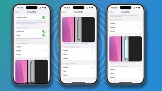 إعدادات التحكم في الكاميرا على Apple iPhone 16 Pro.