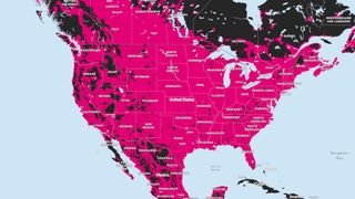 T-Mobile خريطة التغطية على مستوى البلاد