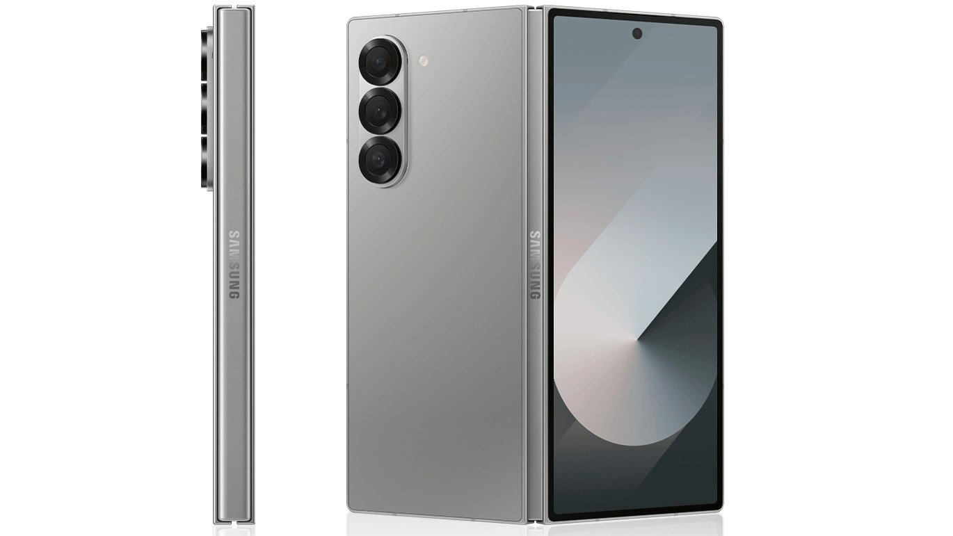 Samsung Galaxy Z Fold 6 في Silver Shadow