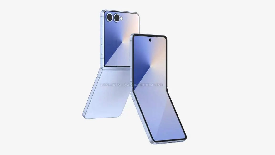 يبدو أن عرضًا يوضح Samsung Galaxy Z Flip 7 ، مع شاشة غطاء كاملة العرض