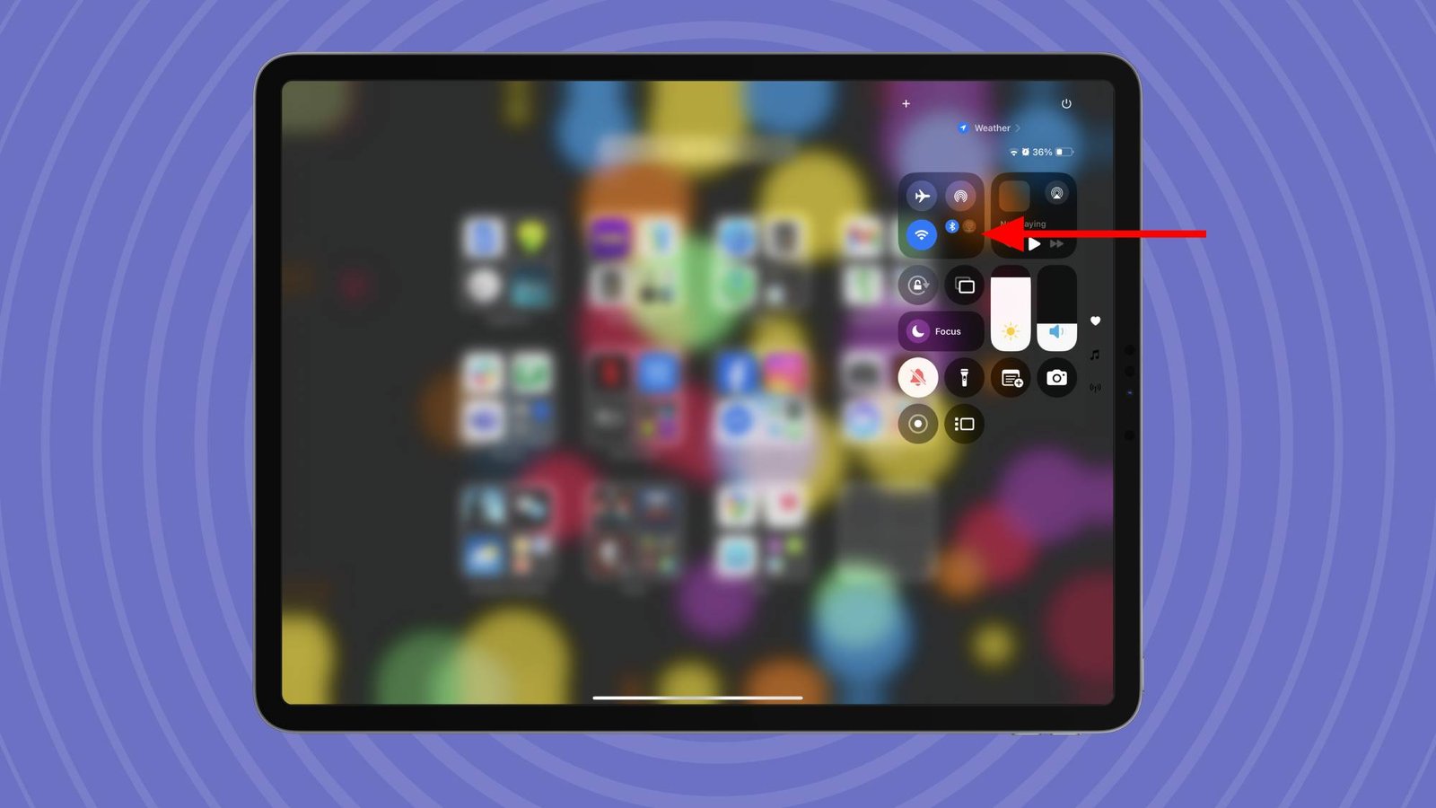 مخطط مشروح لقائمة iPad.