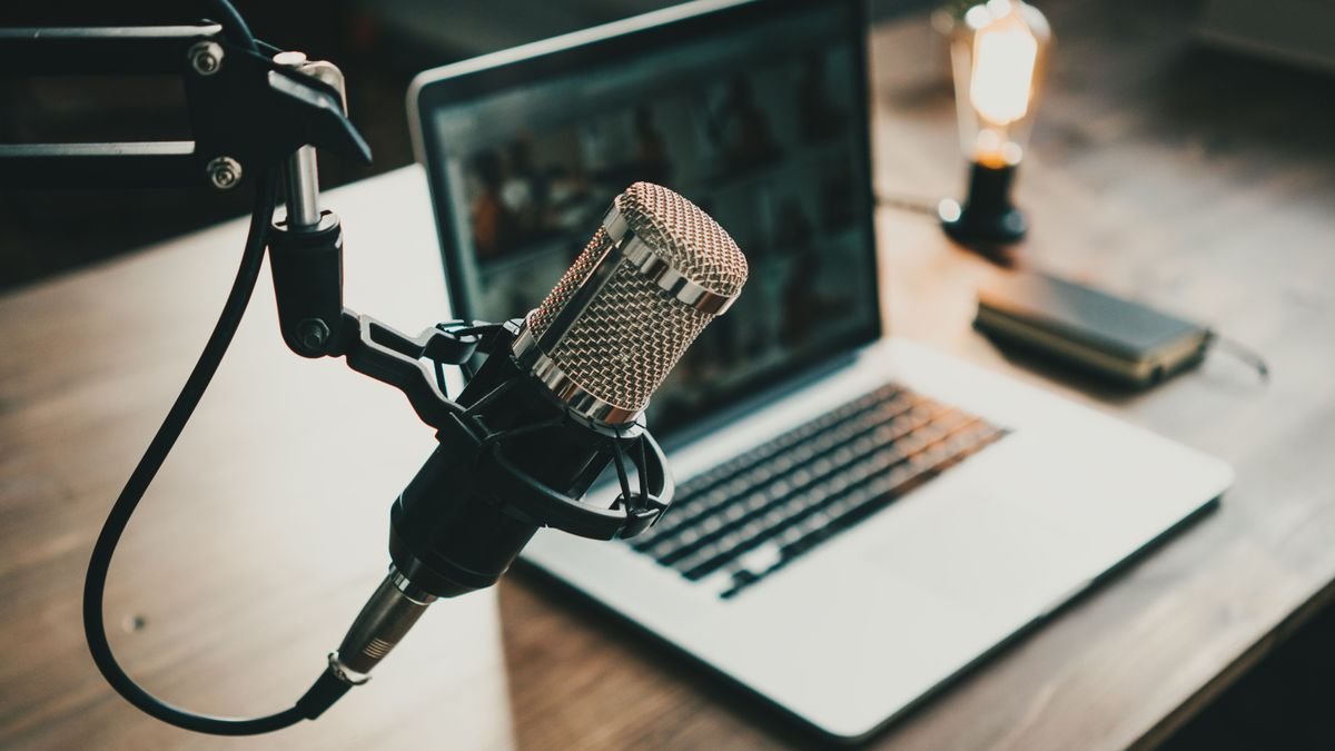 A podcast studio