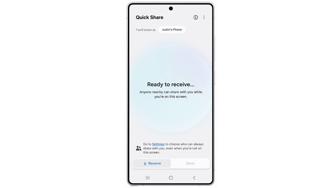 شاشة تعرض جزءًا من واجهة المستخدم 8 على هاتف Samsung