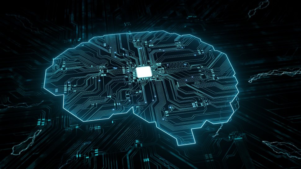 صورة رقمية للدماغ في 2D للإشارة إلى Genai.