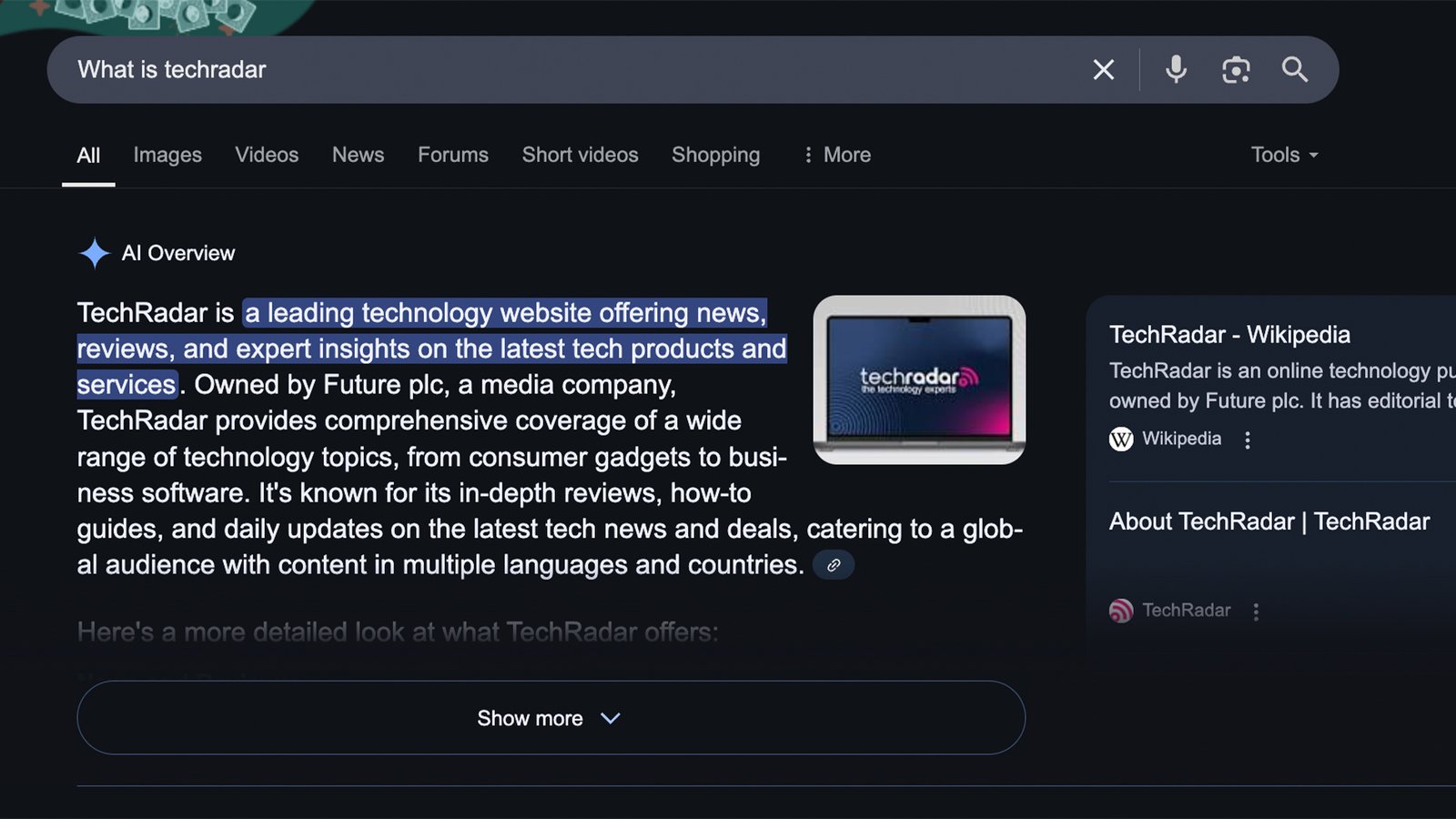 نظرة عامة على منظمة العفو الدولية من Google "ما هو TechRadar"