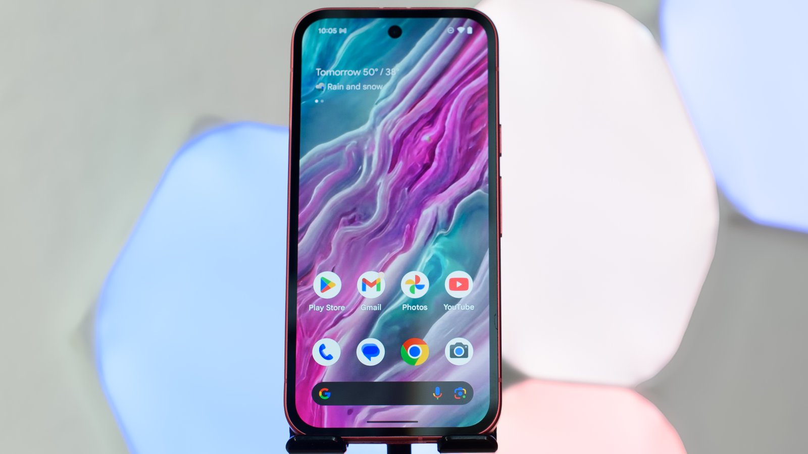 Google Pixel 9a في Peony Pink