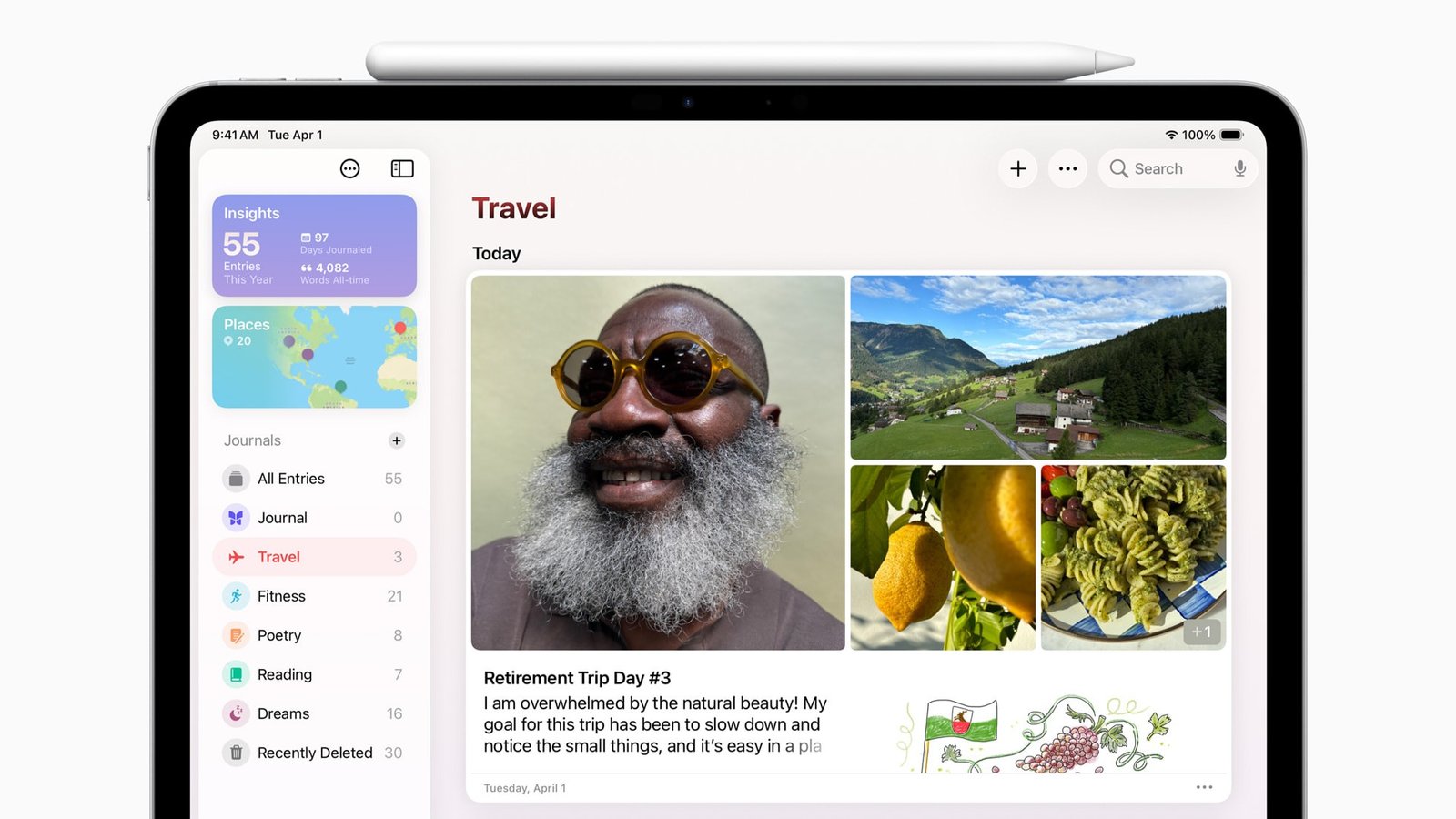 تطبيق Apple Journal الجديد القادم إلى iPados 26