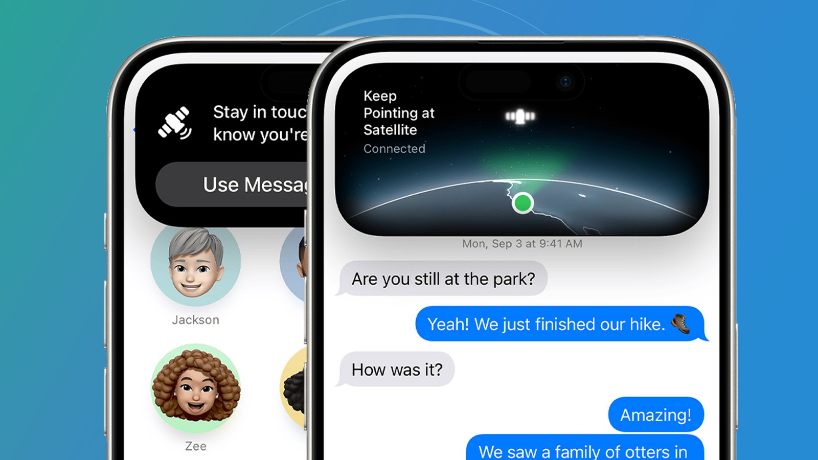 iPhone يعرض رسائل iOS 18 عبر ميزة الأقمار الصناعية