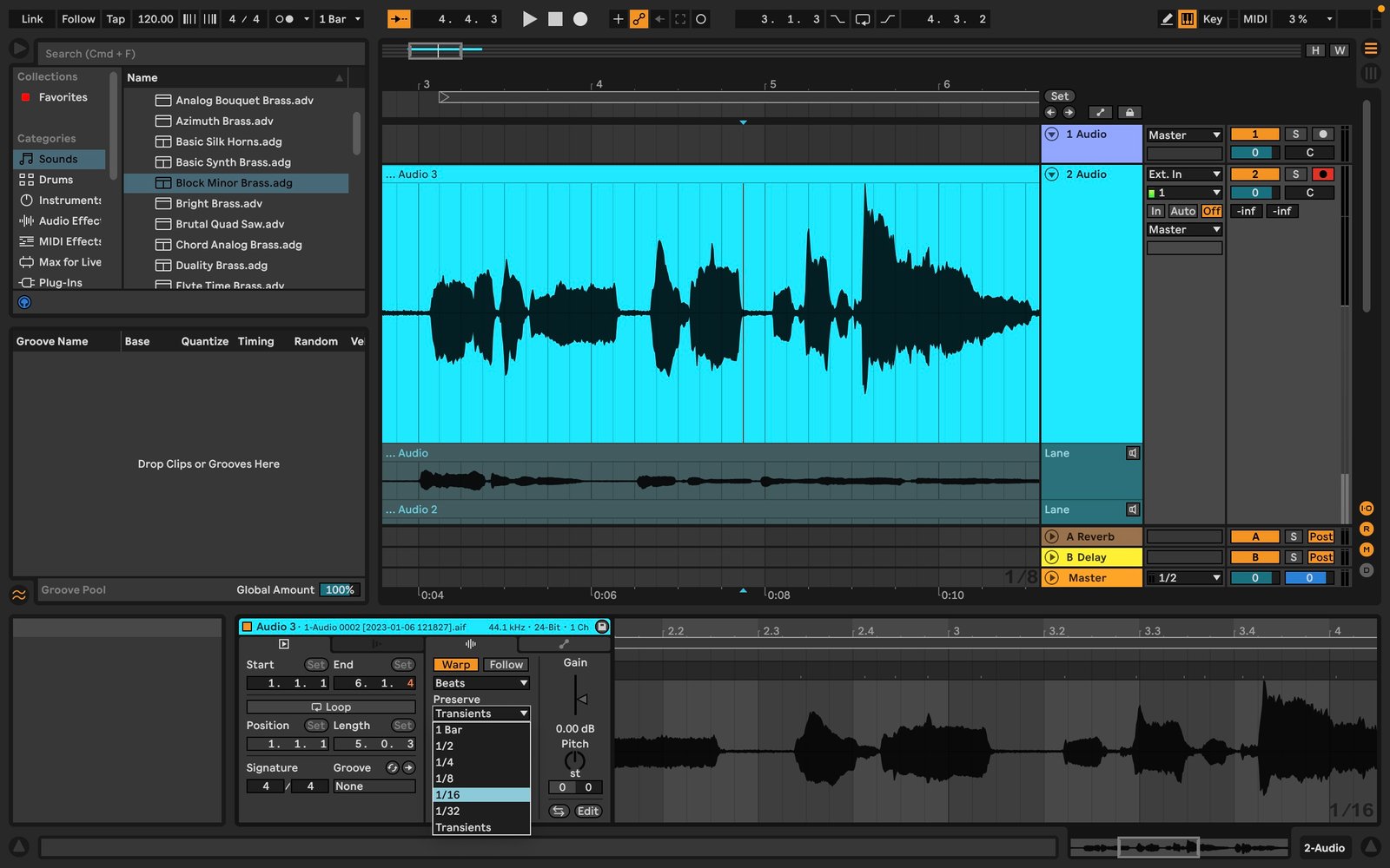 Ableton Live 11 محرر صوت في العمل