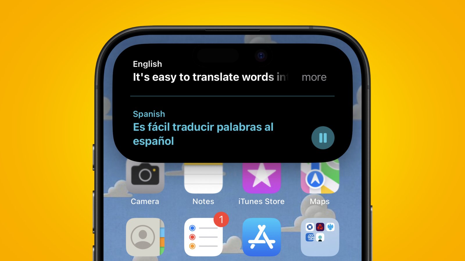 ترجمة عبر زر الإجراء على iPhone 16 Pro