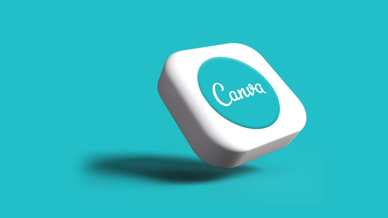 شعار Canva في عرض ثلاثي الأبعاد