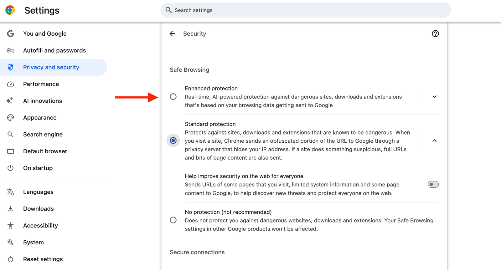 Chrome private browsing