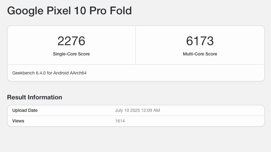 معيار مبكر للبكسل 10 Pro Fold