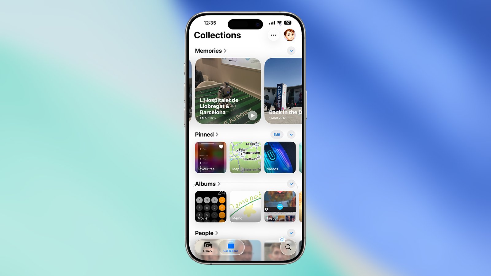 تطبيق iOS 26 صور