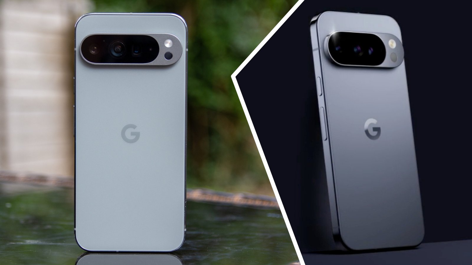 Google Pixel 9 Pro بجانب Pixel 10 Pro